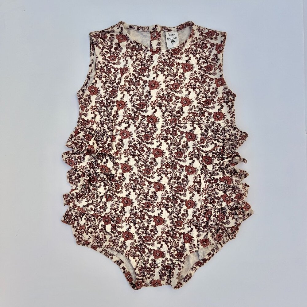 Kate Quinn Ruffle-Side Bodysuit 2T NWT (new with tags) – Vintage Floral - Picture 3 of 7